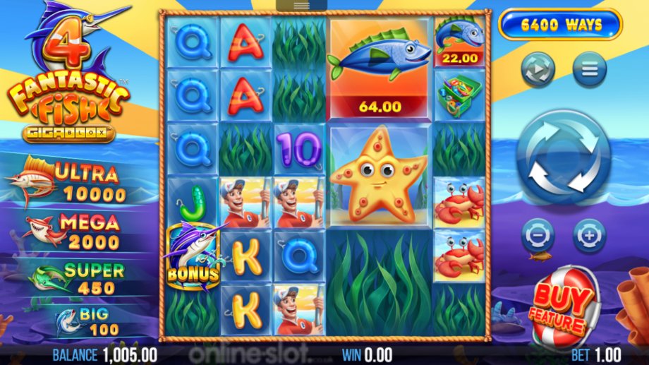 4 fantastic fish gigablox slot base game