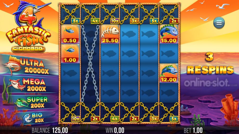 4 fantastic fish gigablox slot respins