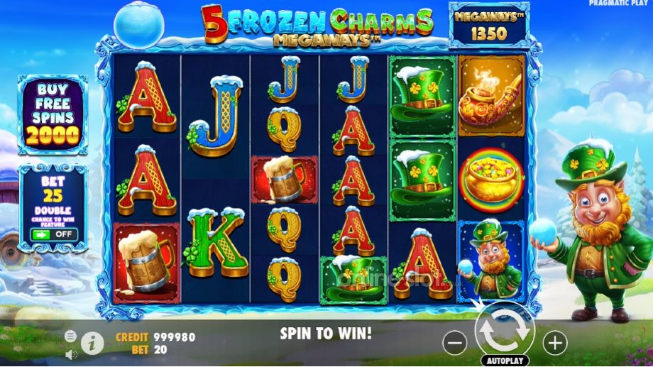 5 frozen charms megaways slot base game
