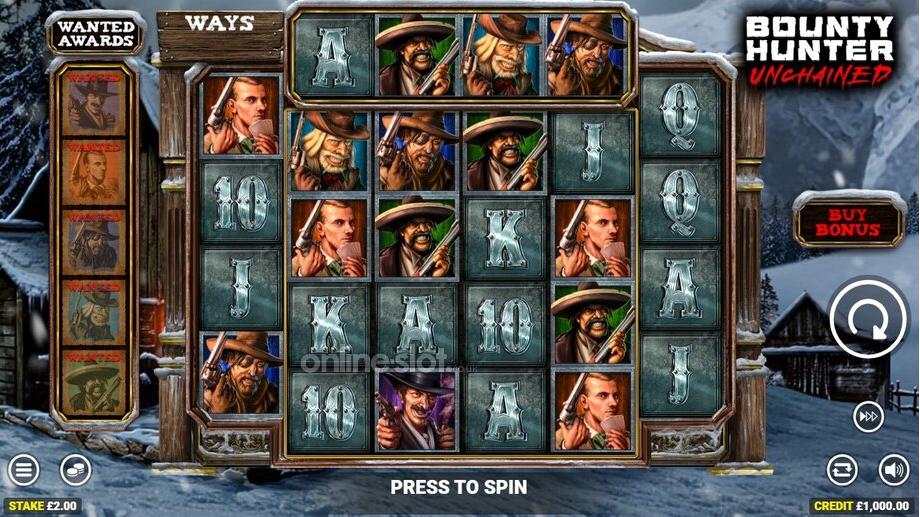 bounty hunter unchained slot base game