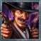 bounty hunter unchained slot purple outlaw symbol