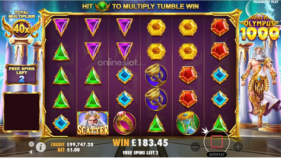 gates of olympus 1000 slot free spins feature
