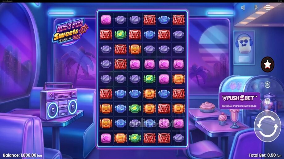 retro sweets slot base game