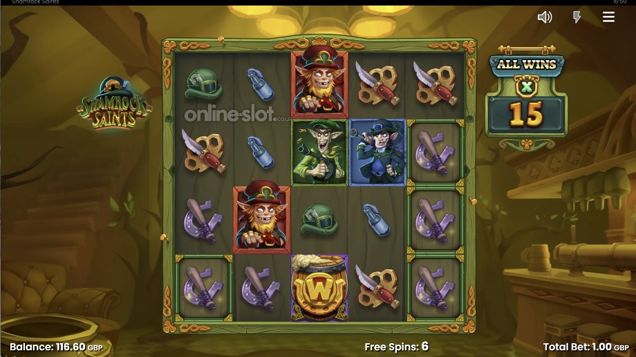 shamrock saints slot free spins feature