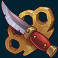 shamrock saints slot knife and knuckleduster symbol