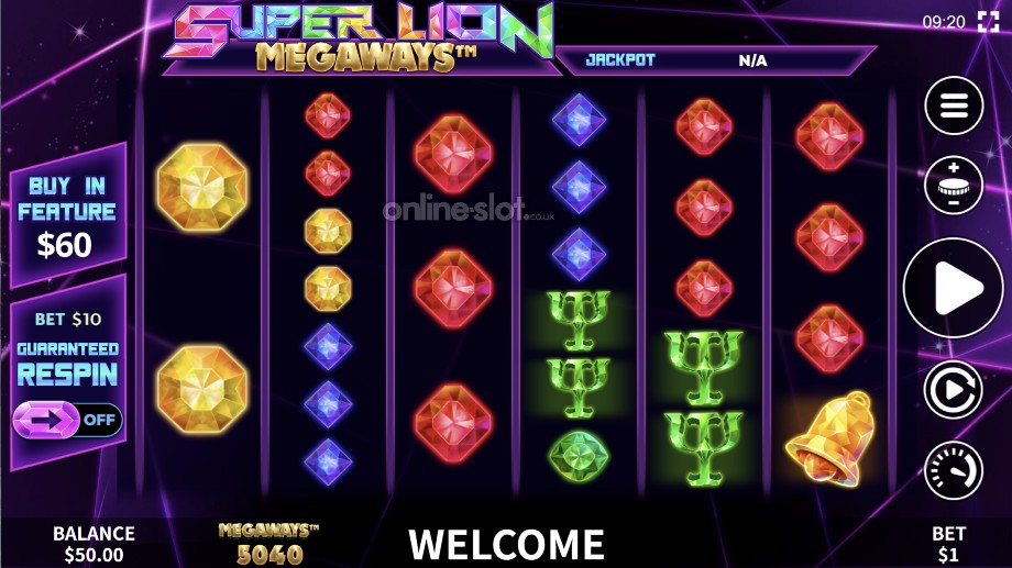 super lion megaways slot base game