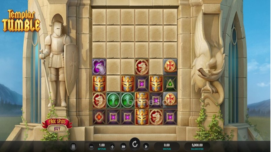 templar tumble slot base game