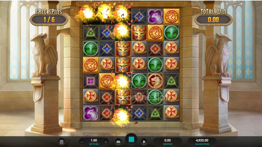 templar tumble slot free spins feature