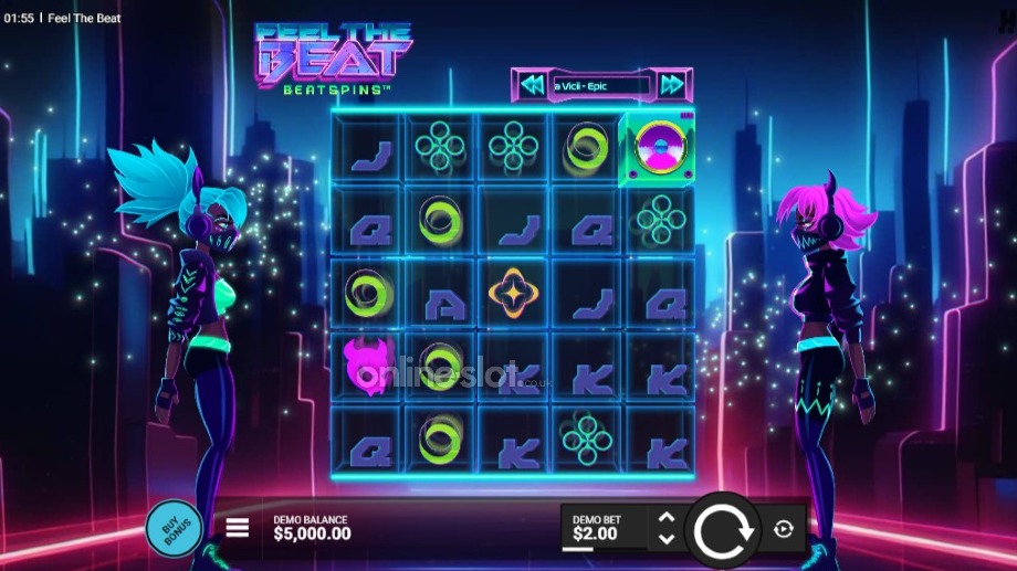 feel the beat slot base game