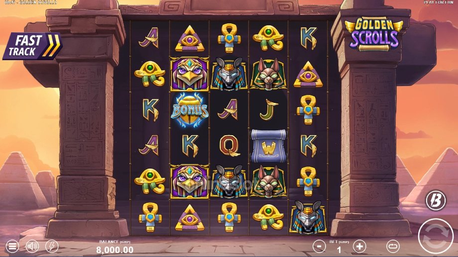 golden scrolls slot base game