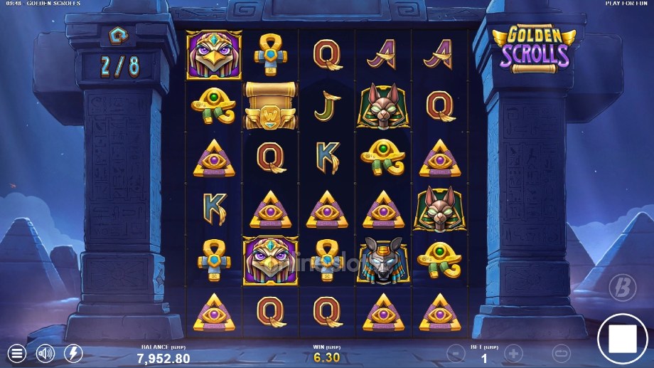 golden scrolls slot free spins feature