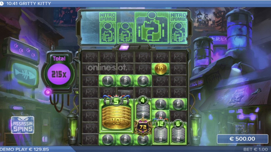 gritty kitty of nitropolis slot assassin spins feature