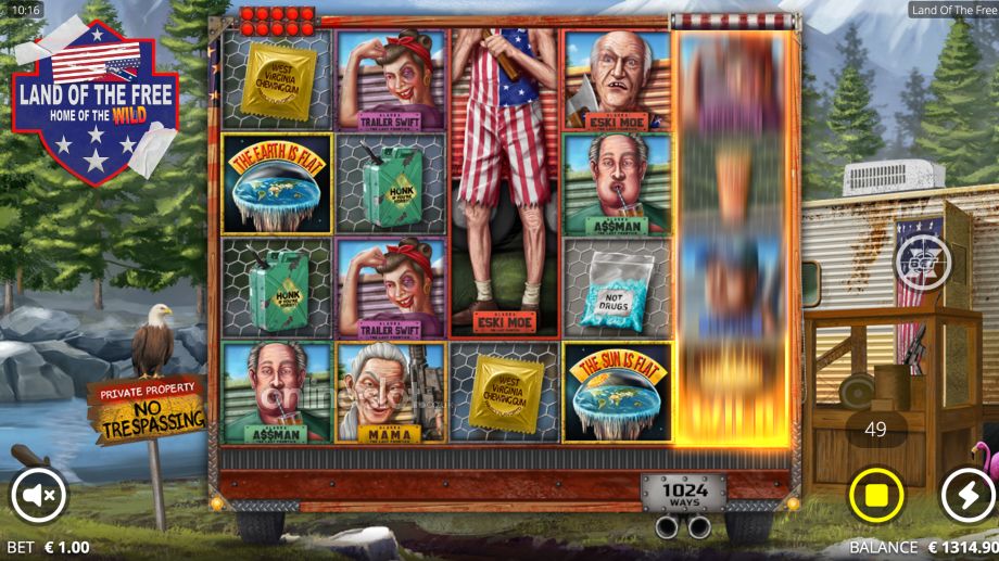 land of the free slot base game