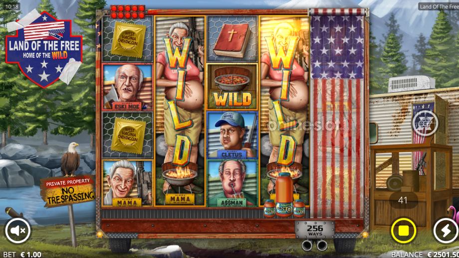 land of the free slot protein keg stacked wilds feature