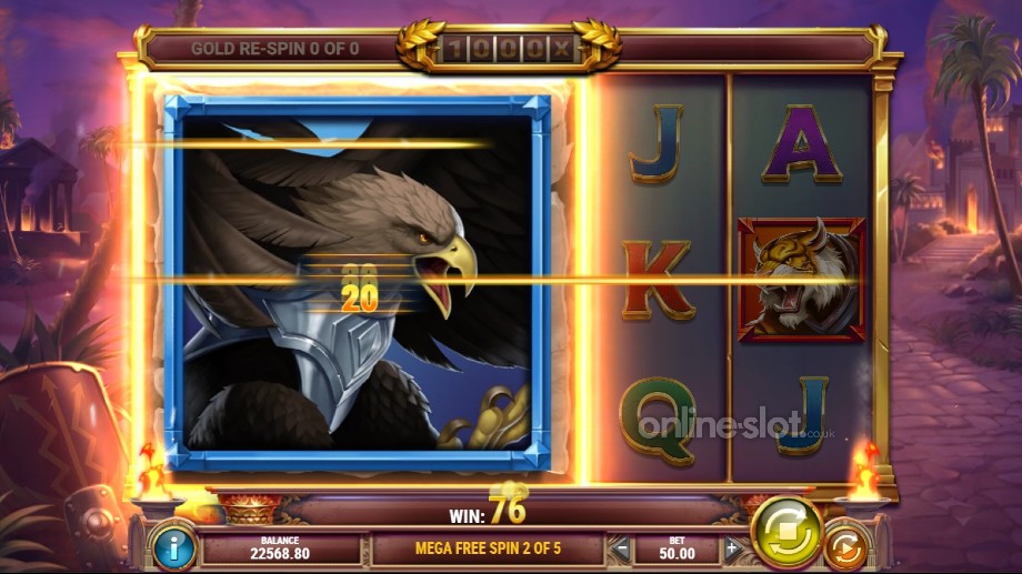 legion gold unleashed slot mega free spins feature
