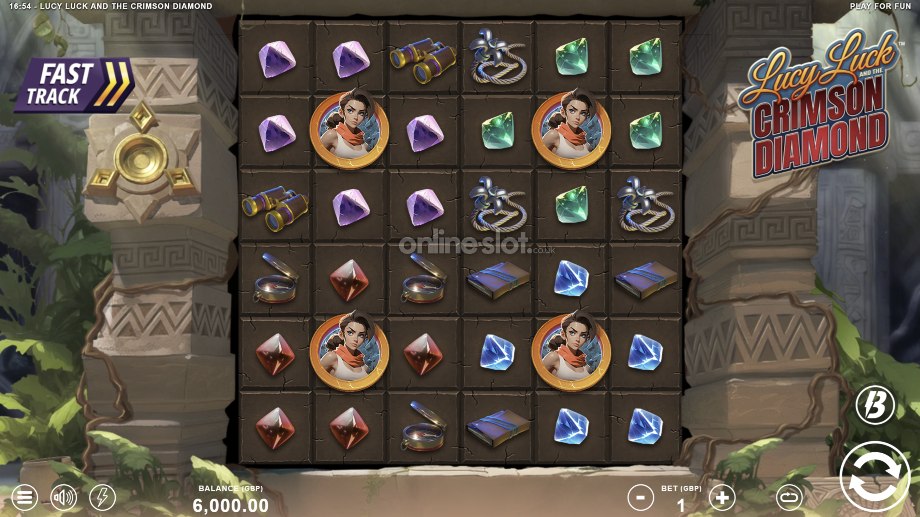 lucy luck and the crimson diamond slot base game
