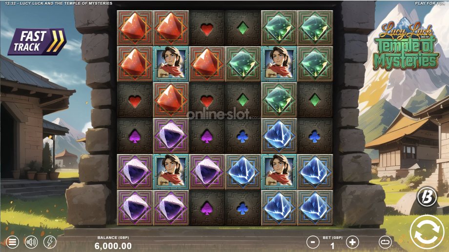 lucy luck and the temple of mysteries slot base game