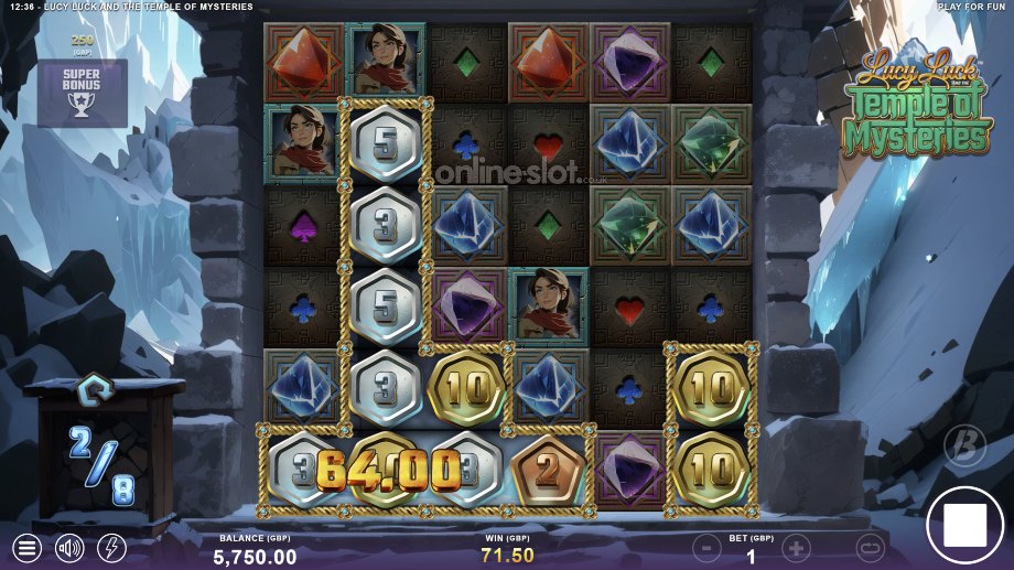 lucy luck and the temple of mysteries slot super free spins feature