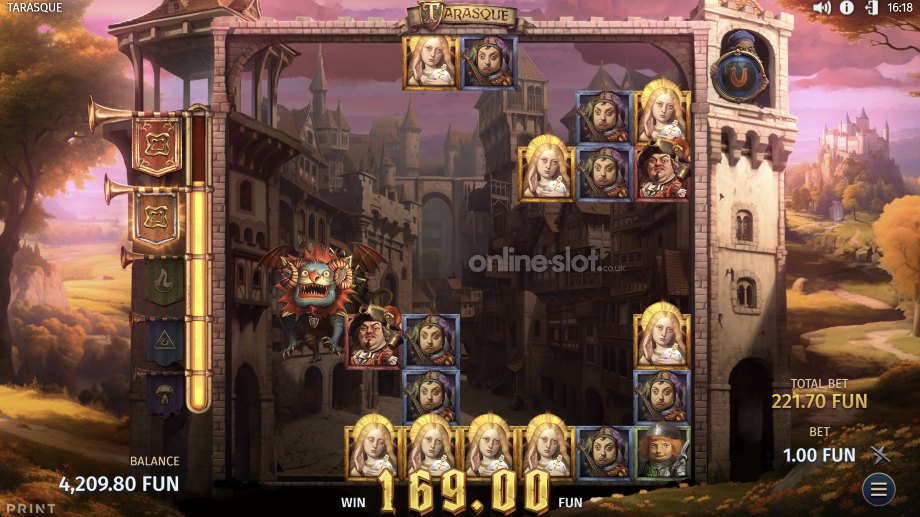 tarasque slot blazing gaze feature