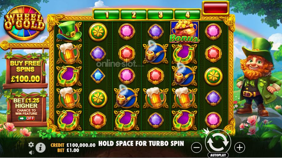 wheel o gold slot base game