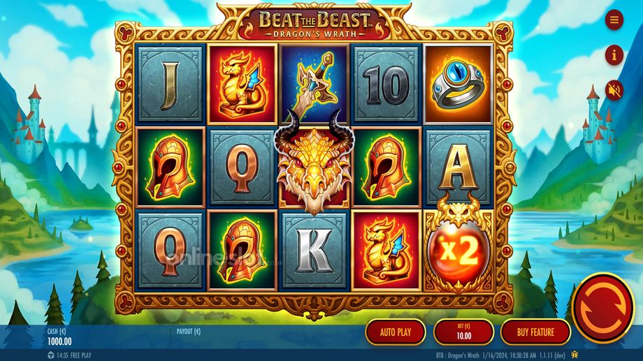 beat the beast dragons wrath slot base game