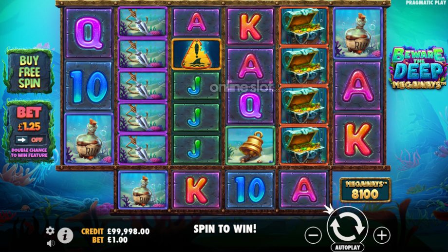 beware the deep megaways slot base game