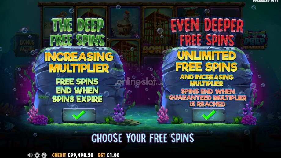 beware the deep megaways slot free spins features
