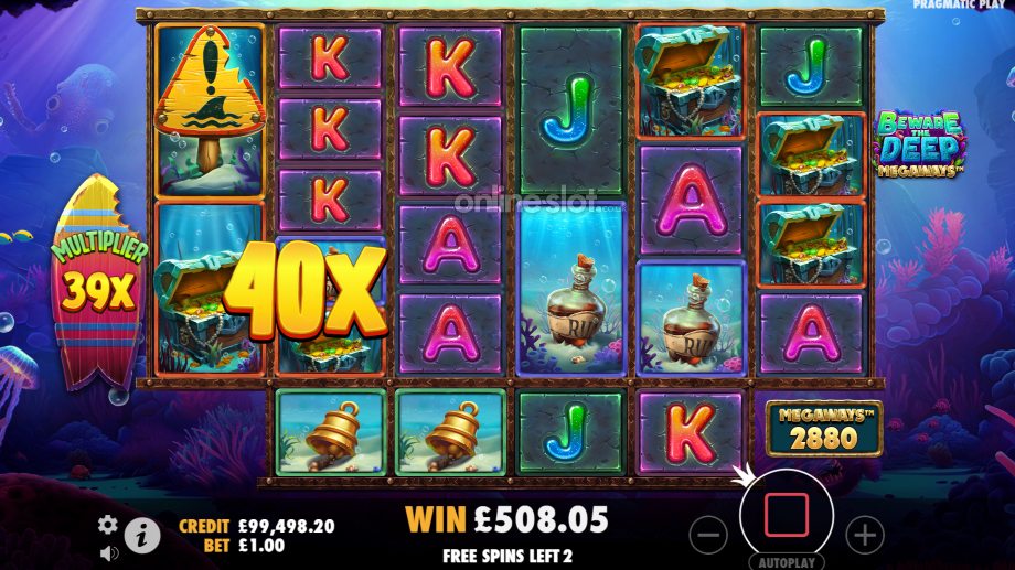 beware the deep megaways slot the deep free spins feature