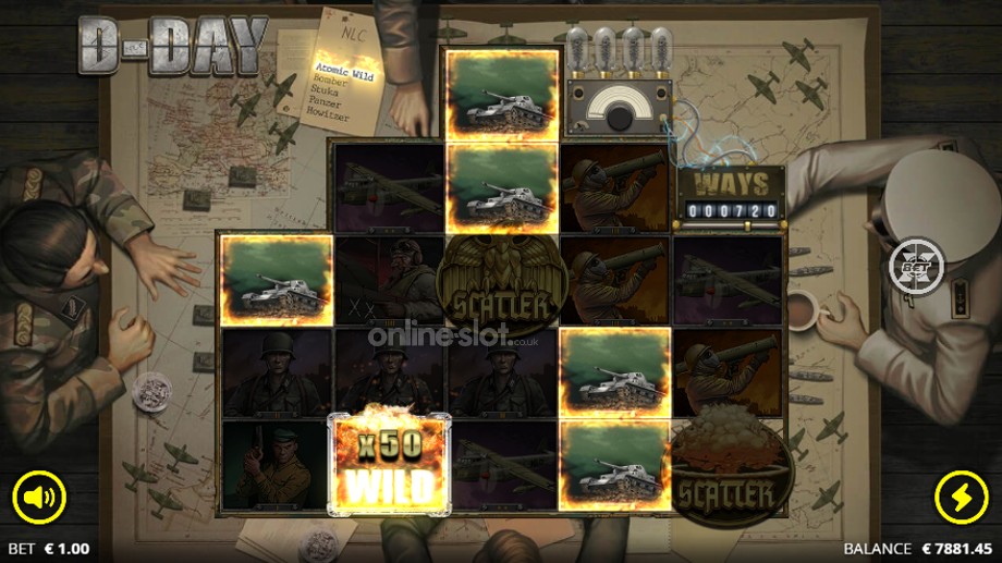 d day slot atomic wild feature