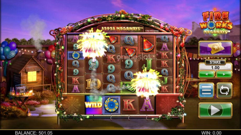 fireworks megaways slot base game