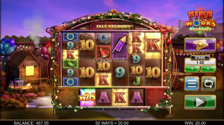 fireworks megaways slot firework wild bonus feature