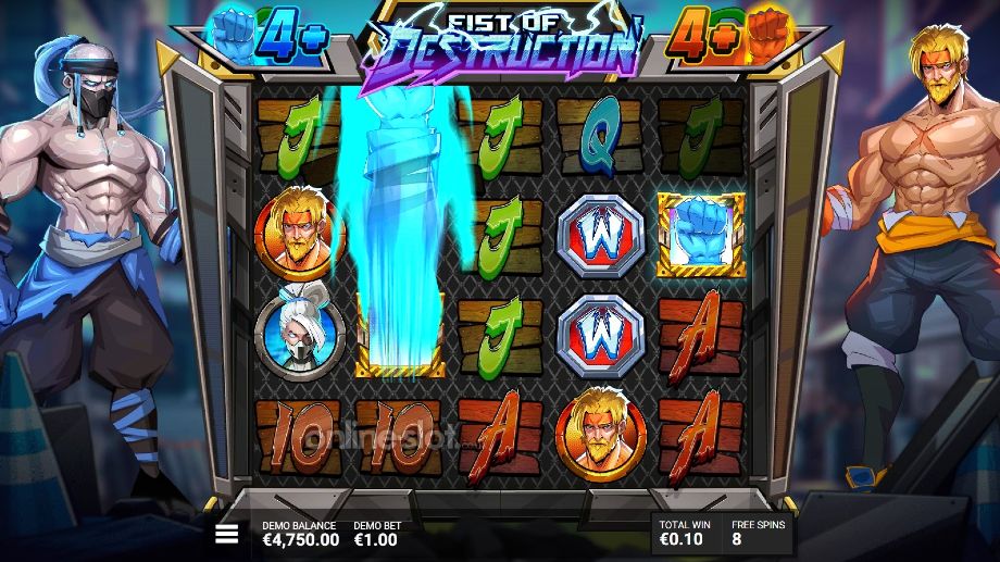 fist of destruction slot free spins feature