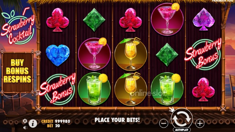 strawberry cocktail slot base game