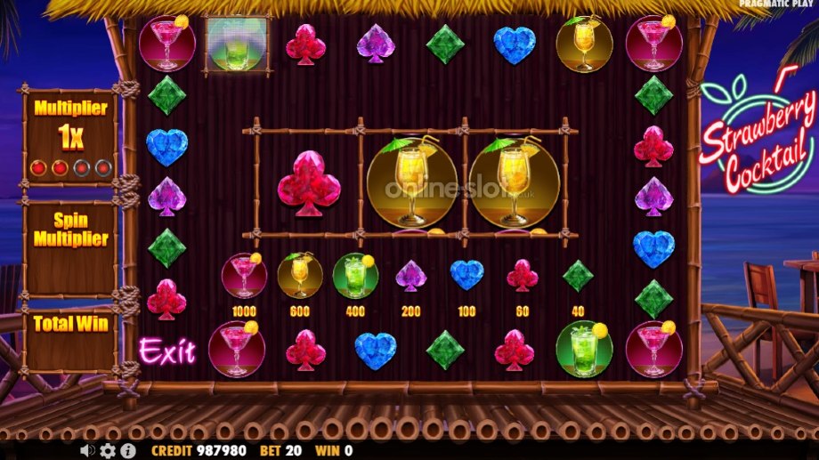 strawberry cocktail slot bonus respins feature