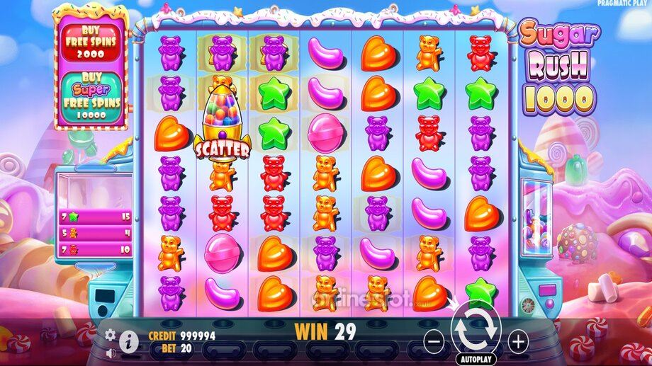 sugar rush 1000 slot base game