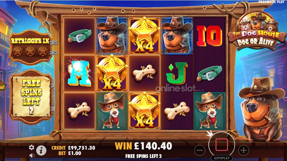 the dog house dog or alive slot free spins feature