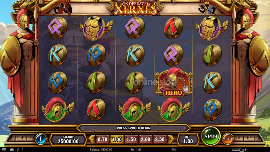 undefeated xerxes slot base game