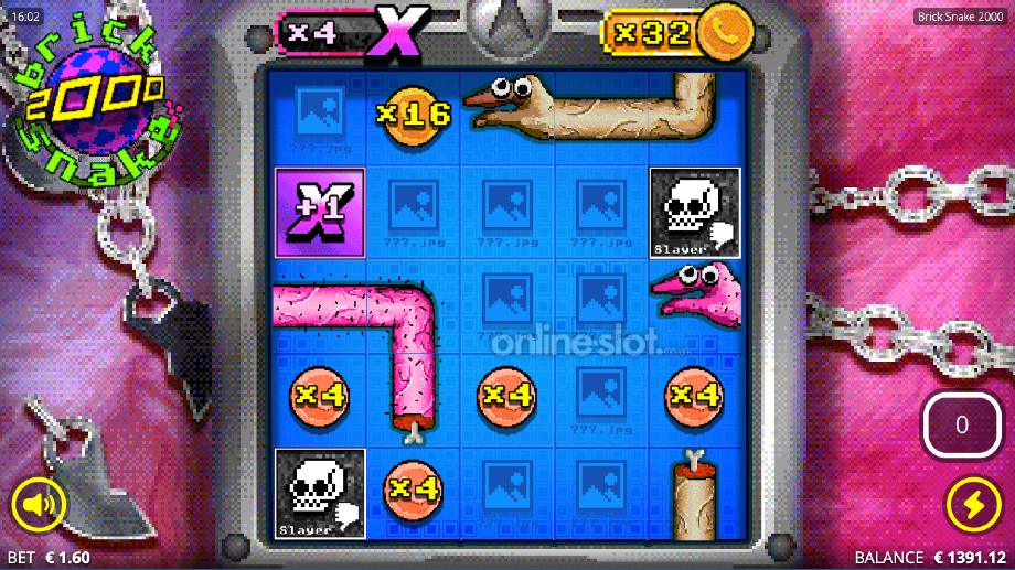 brick snake 2000 slot snek spins feature