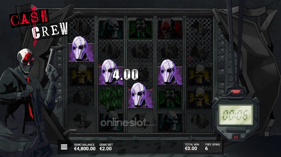 cash crew slot free spins feature