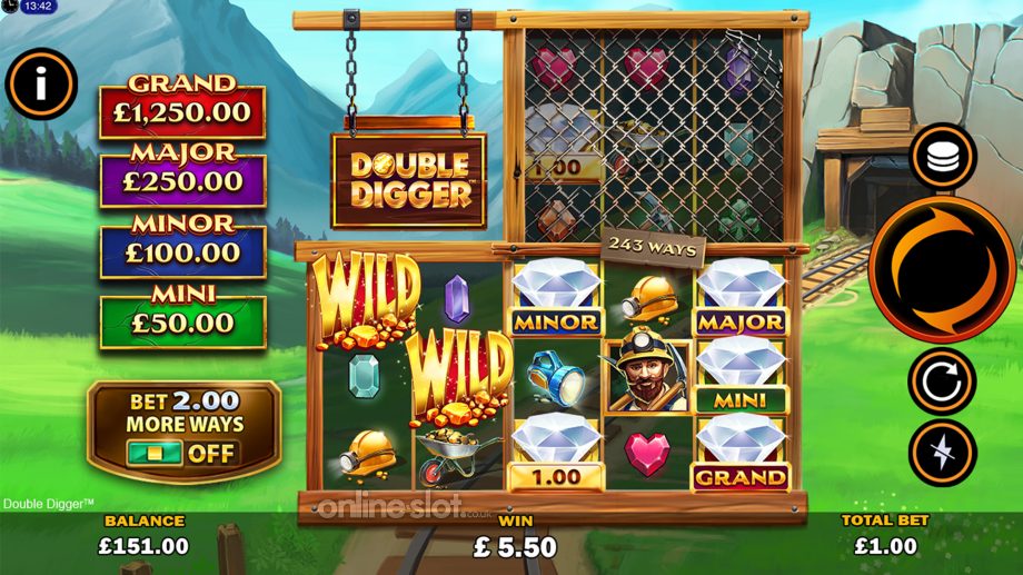 double digger slot base game