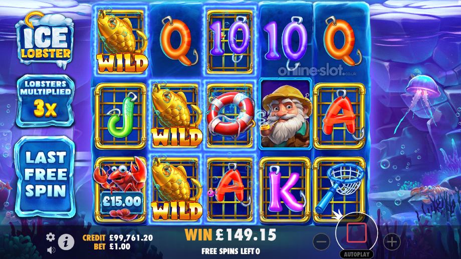 ice lobster slot free spins feature
