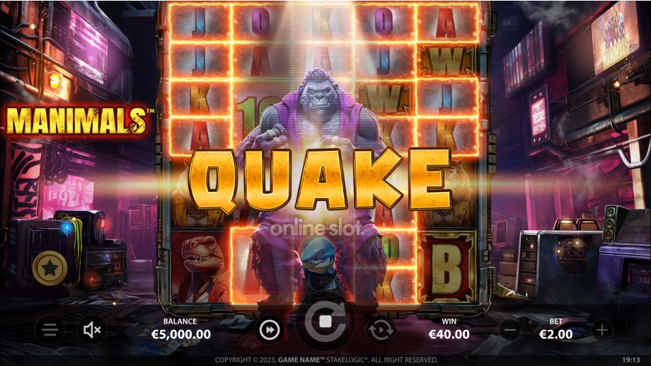 manimals slot quake feature