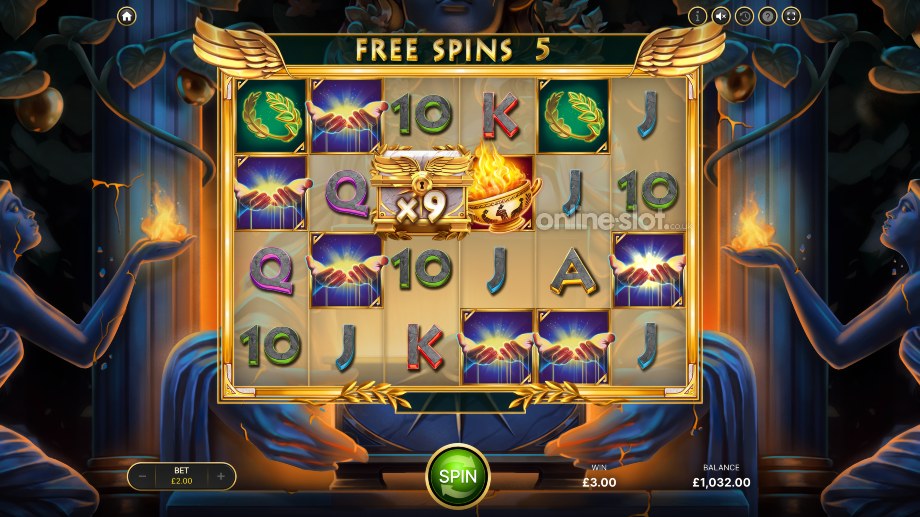 pandoras treasure slot free spins feature