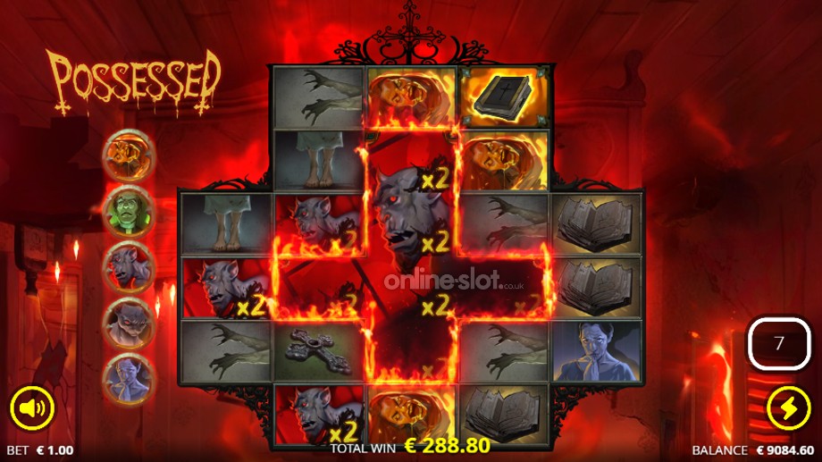 possessed slot beelzebub spins feature