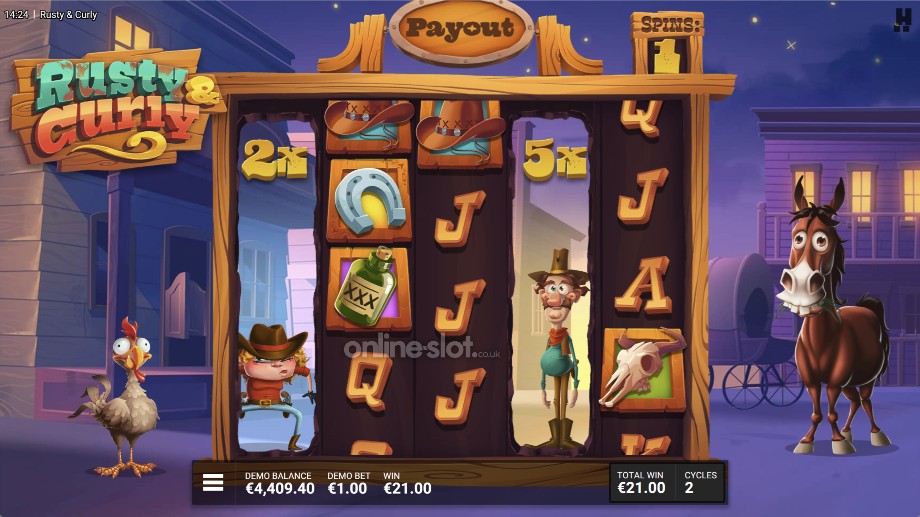 rusty and curly slot who shot the sheriff bonus feature