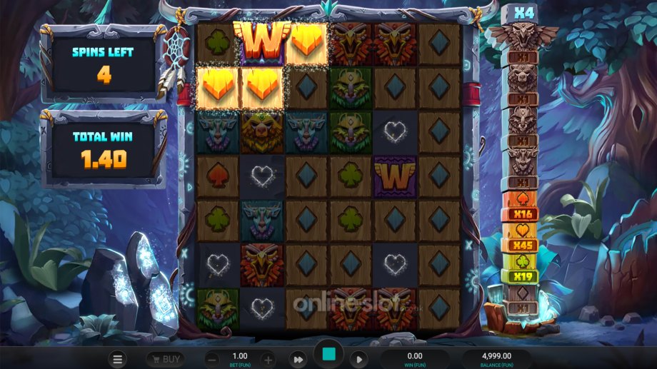 totem guardians dream drop slot free spins feature