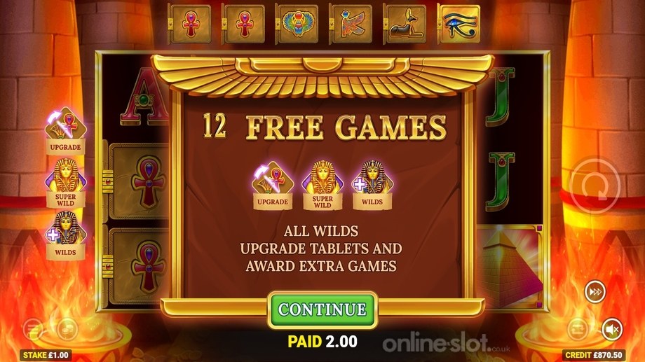 anubis rising slot free games feature