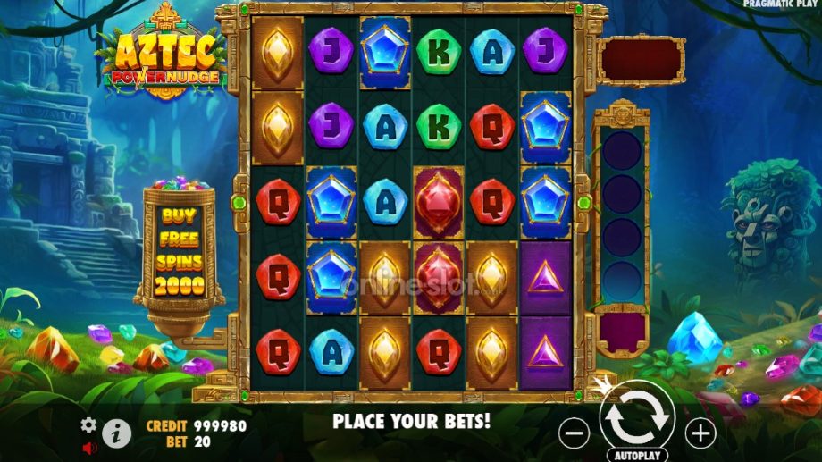 aztec powernudge slot base game