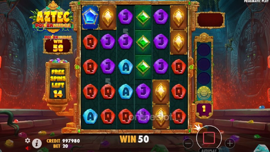 aztec powernudge slot free spins feature