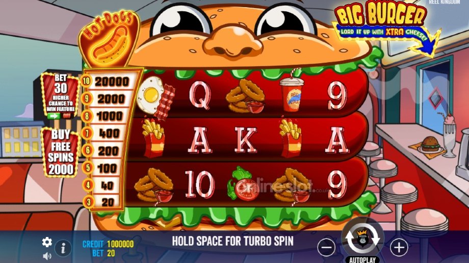 big burger load it up with xtra cheese slot base game